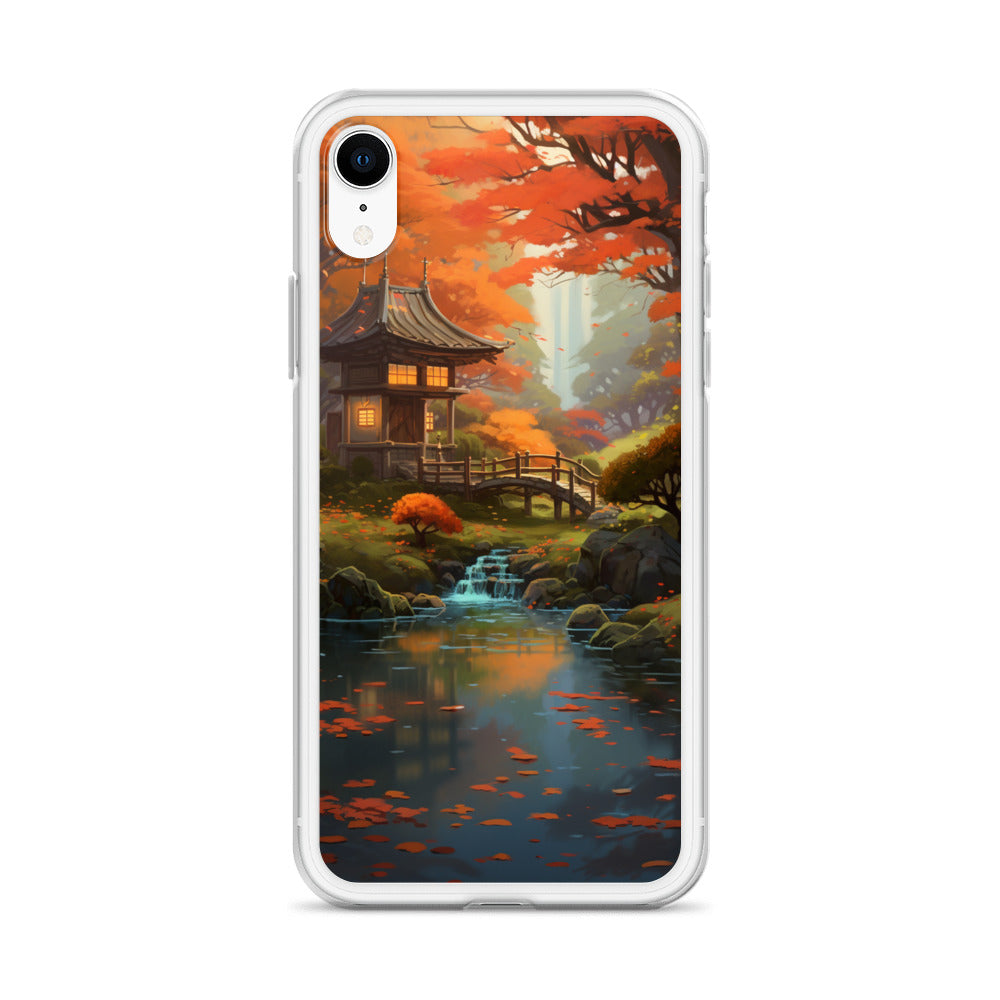 Japanese Garden in Autumn iPhone Case