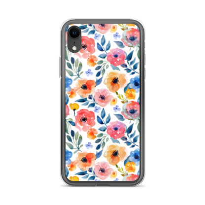 iPhone Case Colorful Watercolor Floral Pattern