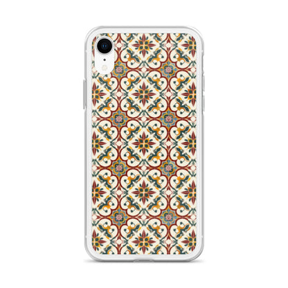 iPhone Case Classic Victorian Tile Red