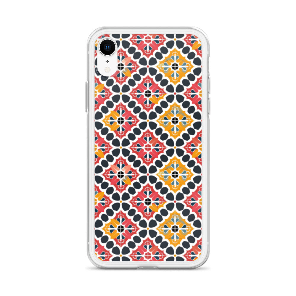 iPhone Case Colorful Spanish Quatrefoil Pattern