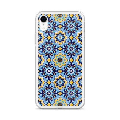 iPhone Case Kashi Tiles Yellow & Light Blue