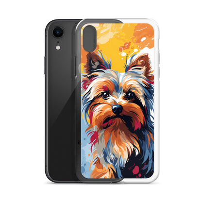 iPhone Case Painted Yorkshire Terrier Yellow