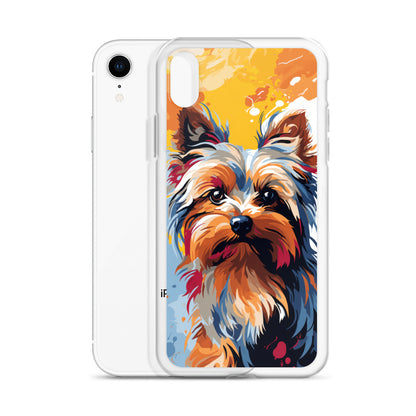 iPhone Case Painted Yorkshire Terrier Yellow