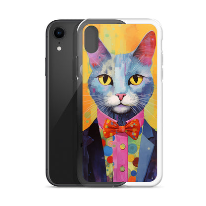 Fancy Colorful Kitty Cat iPhone Case