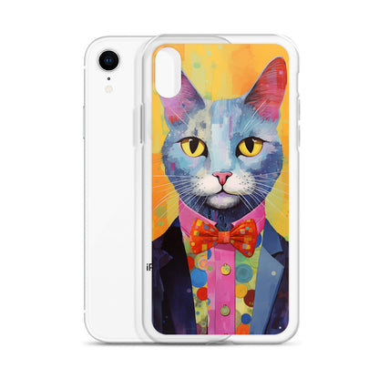 Fancy Colorful Kitty Cat iPhone Case