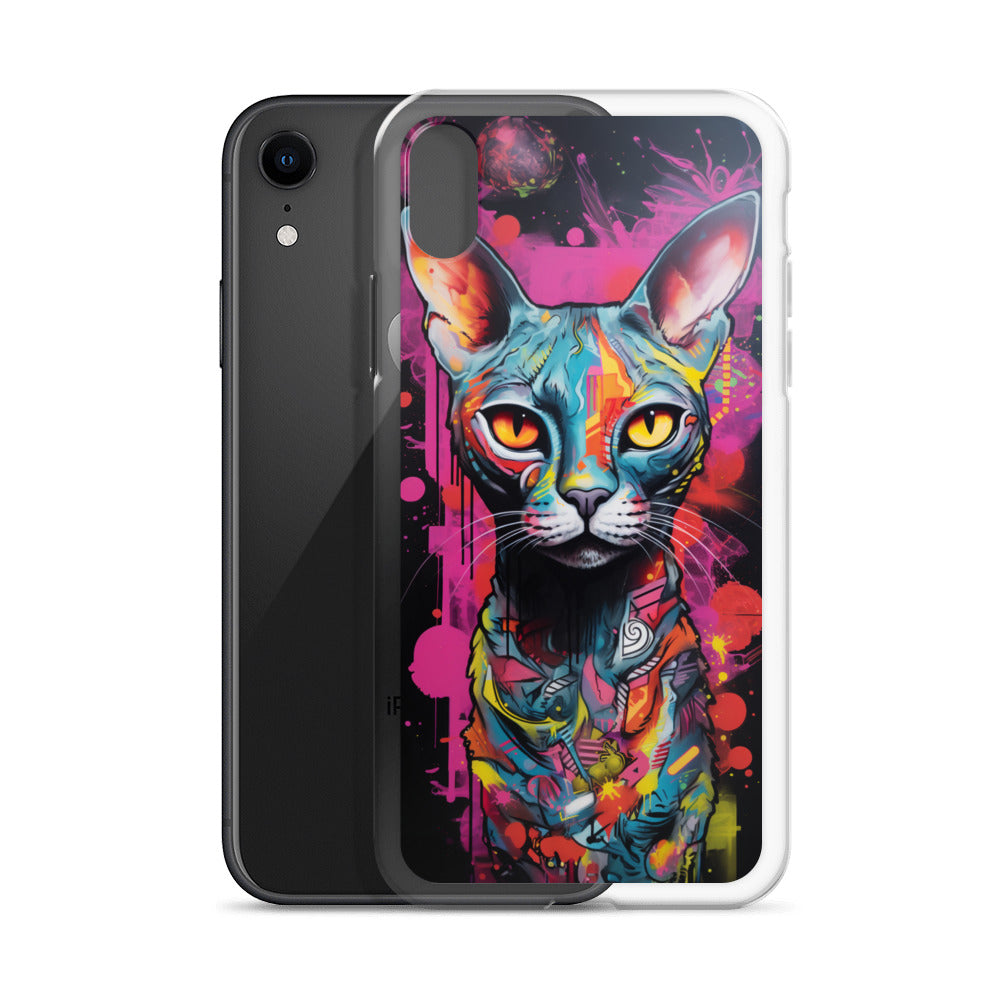 Graffiti Sphynx Cat #2 iPhone Case