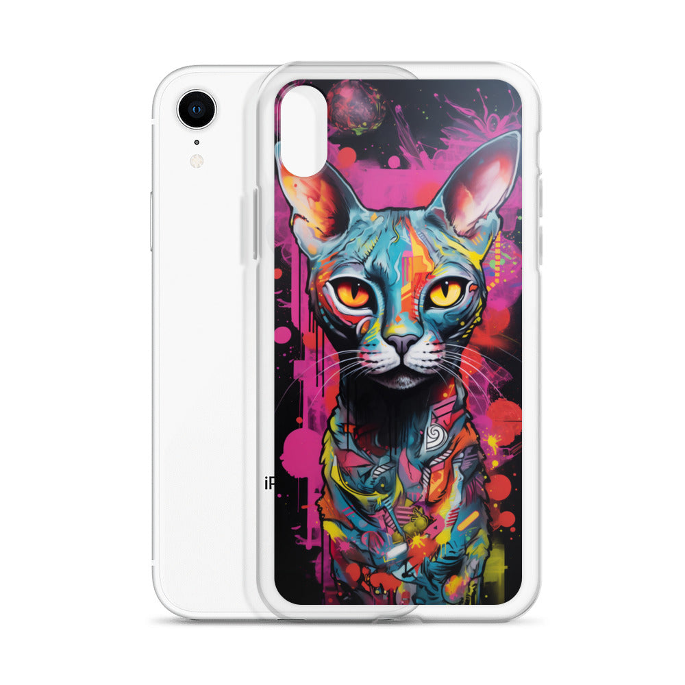Graffiti Sphynx Cat #2 iPhone Case