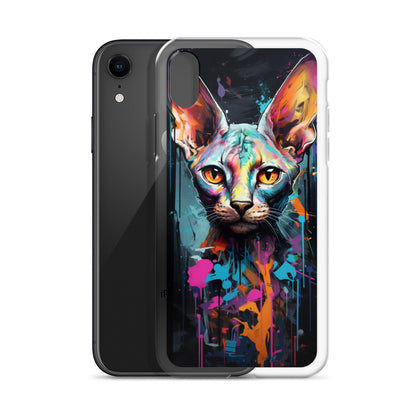 Graffiti Sphynx Cat iPhone Case