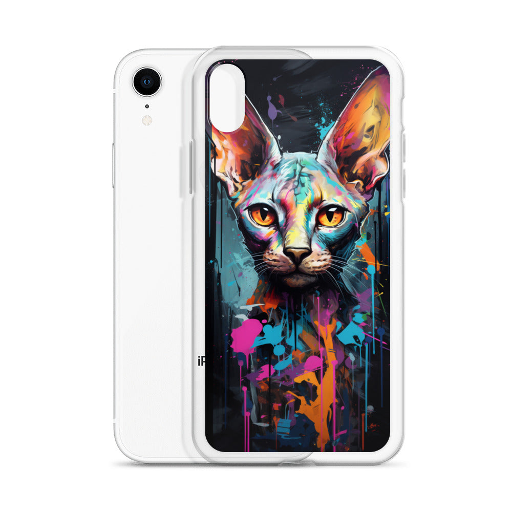 Graffiti Sphynx Cat iPhone Case