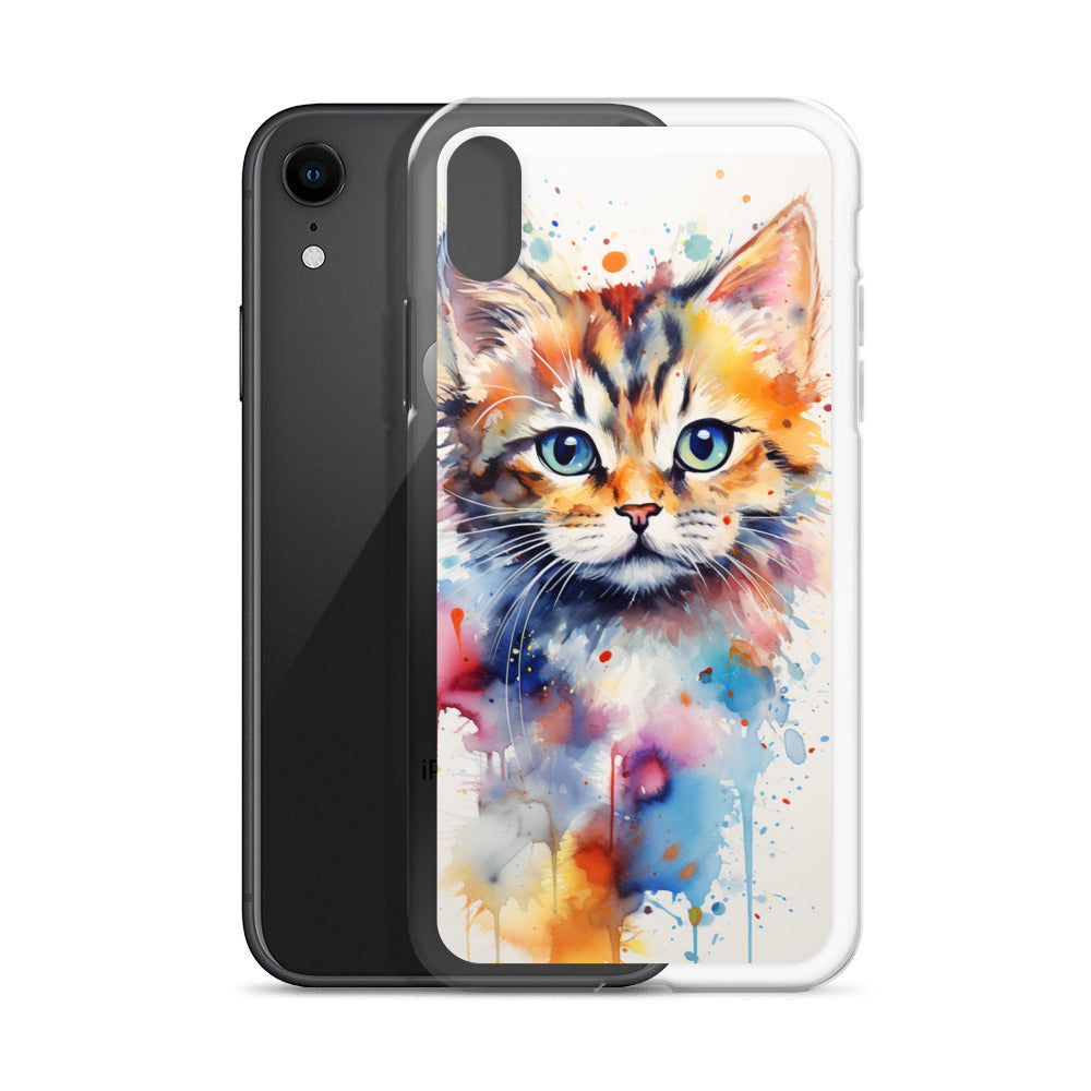 Watercolor Kitty Cat iPhone Case
