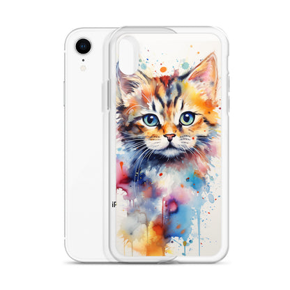 Watercolor Kitty Cat iPhone Case