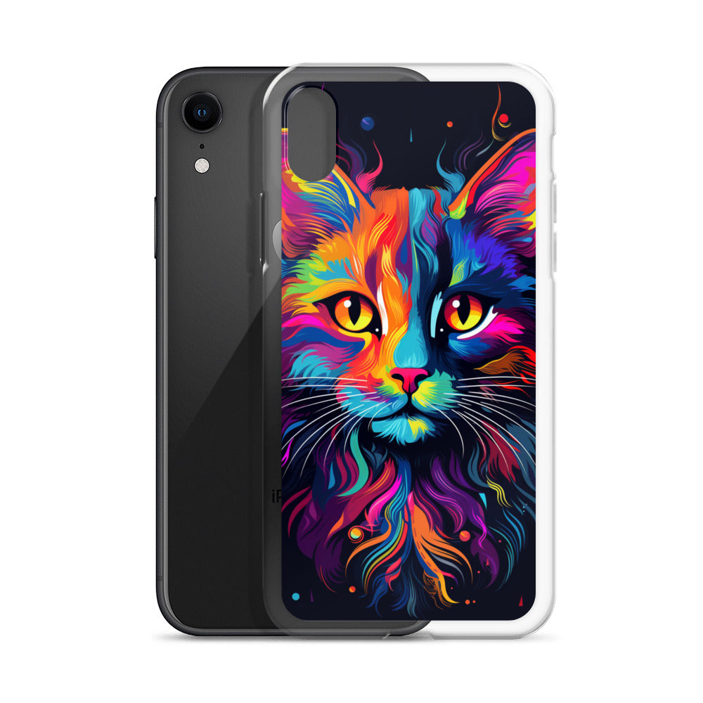 Day Glo Cat iPhone Case