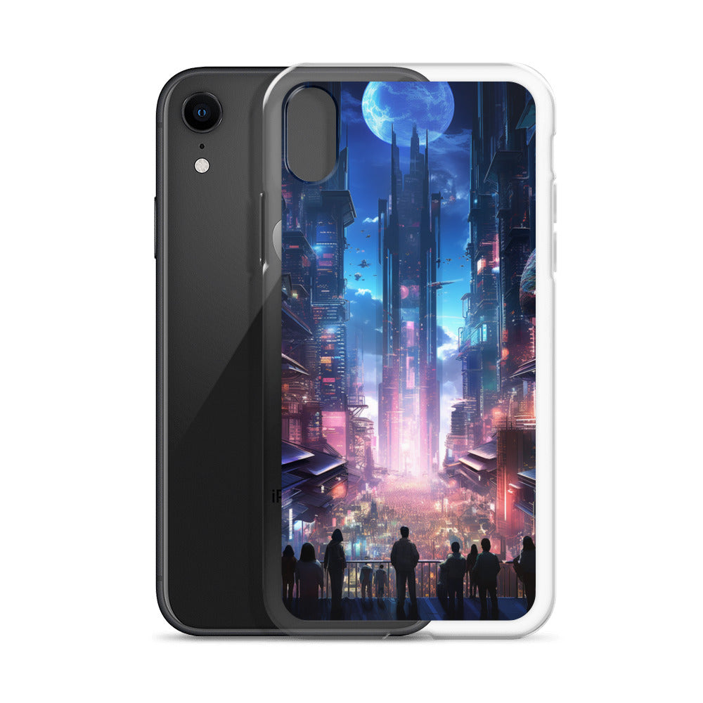 Cyberpunk Cityscape iPhone Case