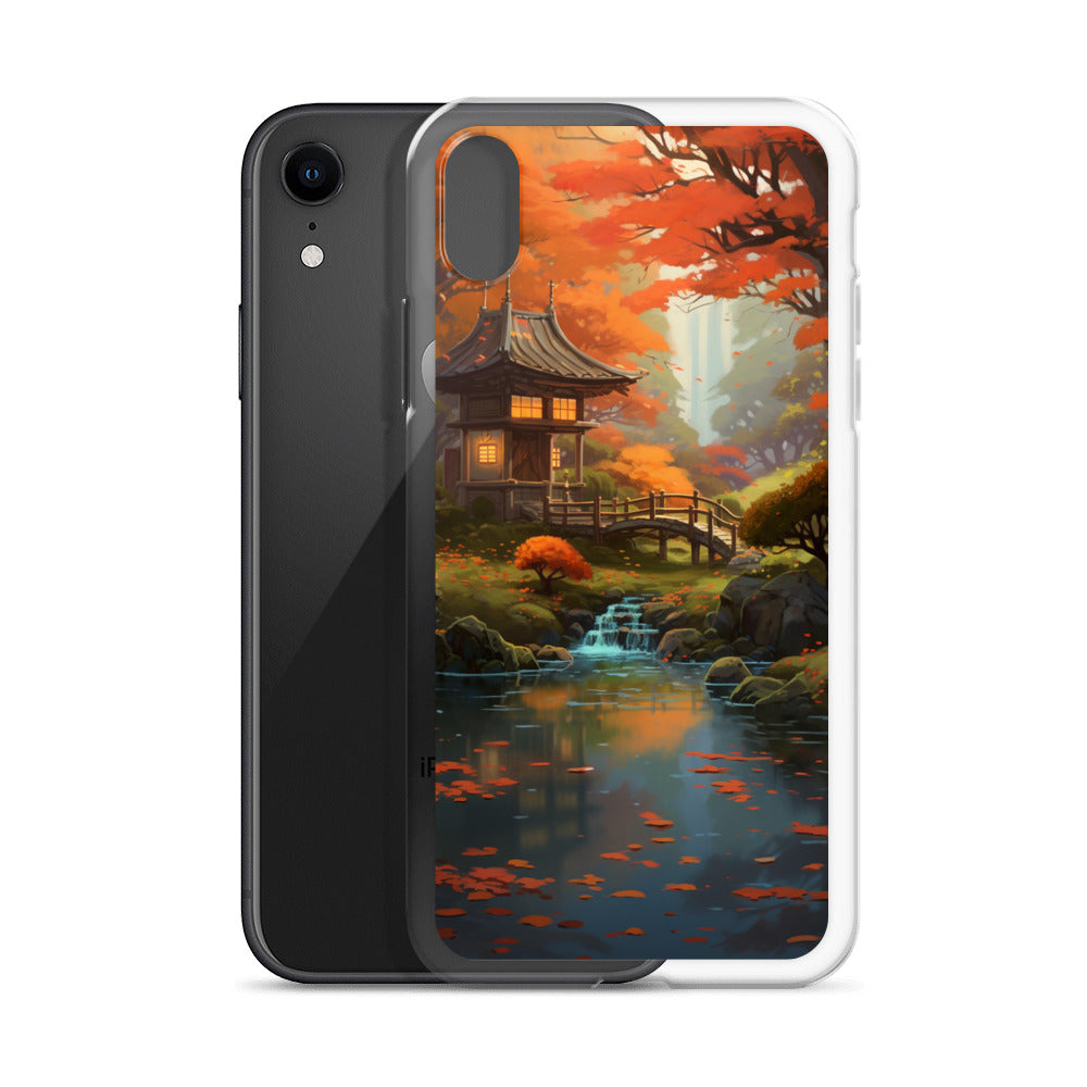 Japanese Garden in Autumn iPhone Case