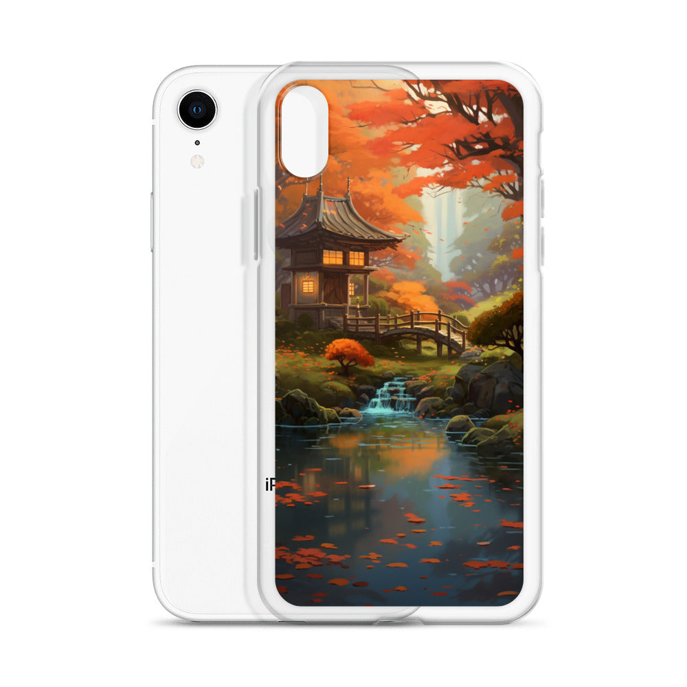 Japanese Garden in Autumn iPhone Case