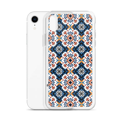 iPhone Case Classic Encaustic Tile Orange & Blue
