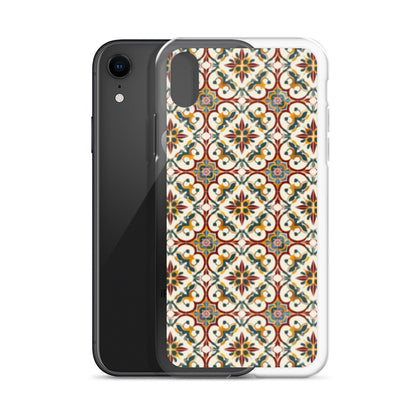 iPhone Case Classic Victorian Tile Red