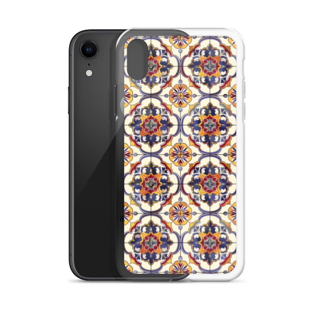 iPhone Case Classic Victorian Tile Blue