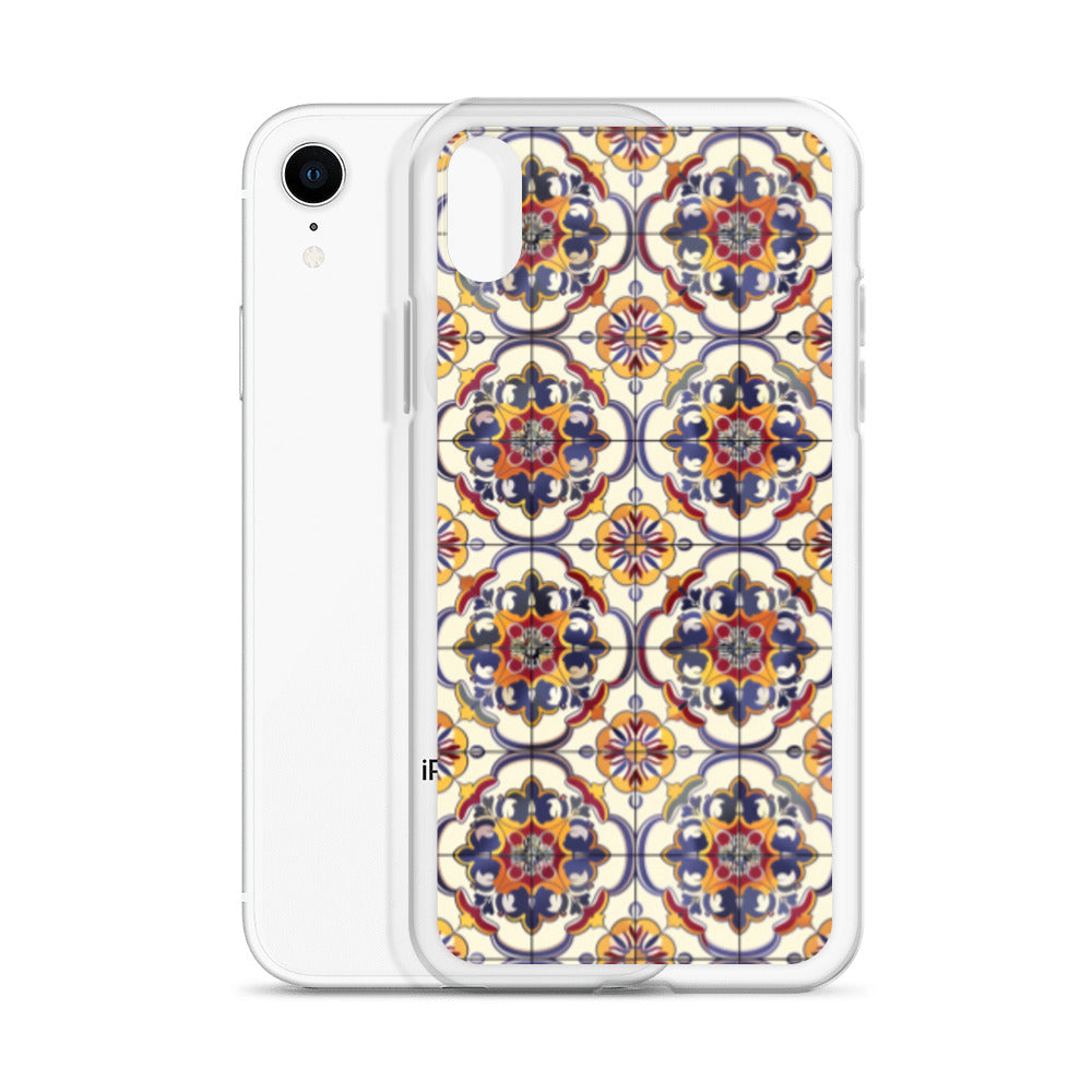iPhone Case Classic Victorian Tile Blue