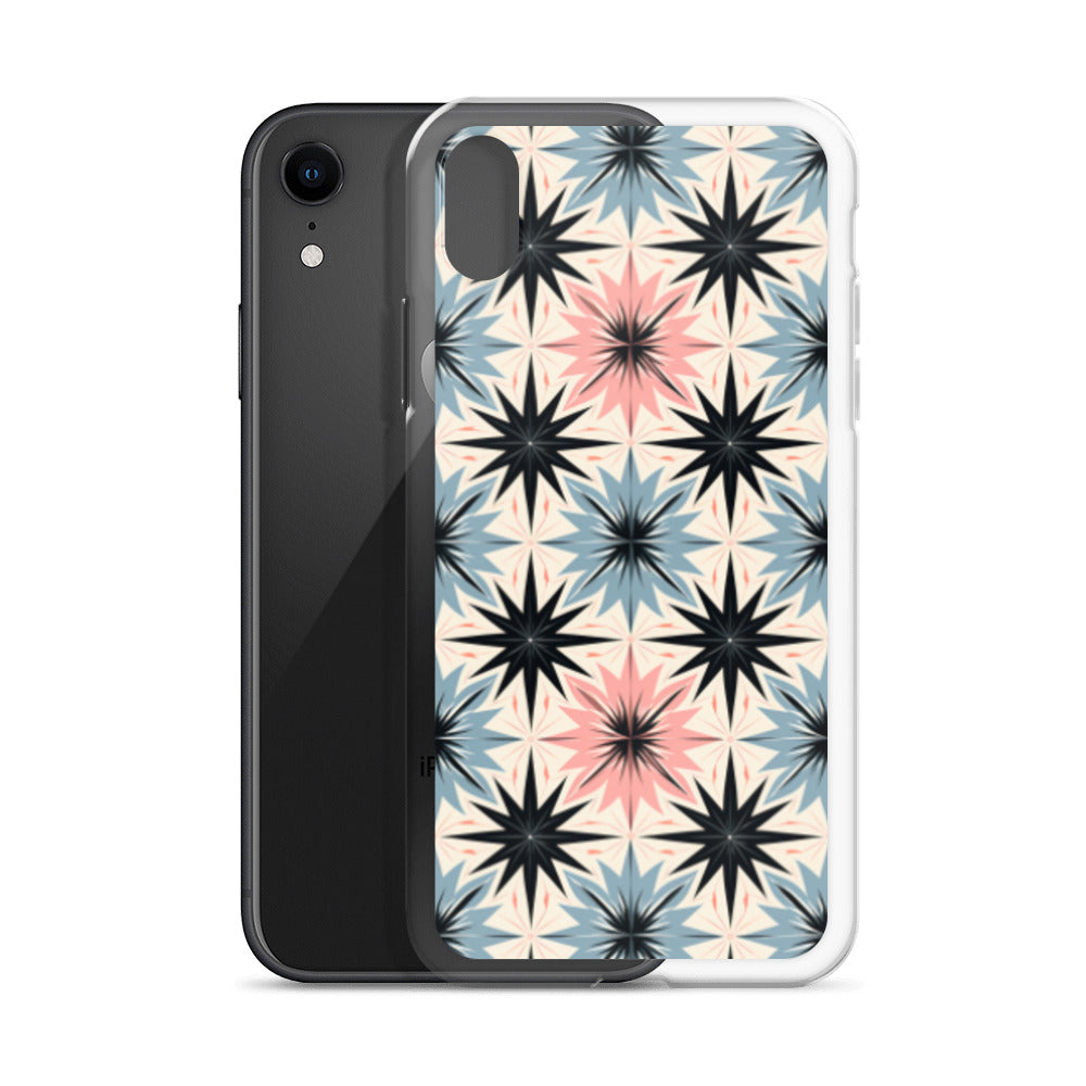 iPhone Case Pink and Blue Pastel Retro Stars
