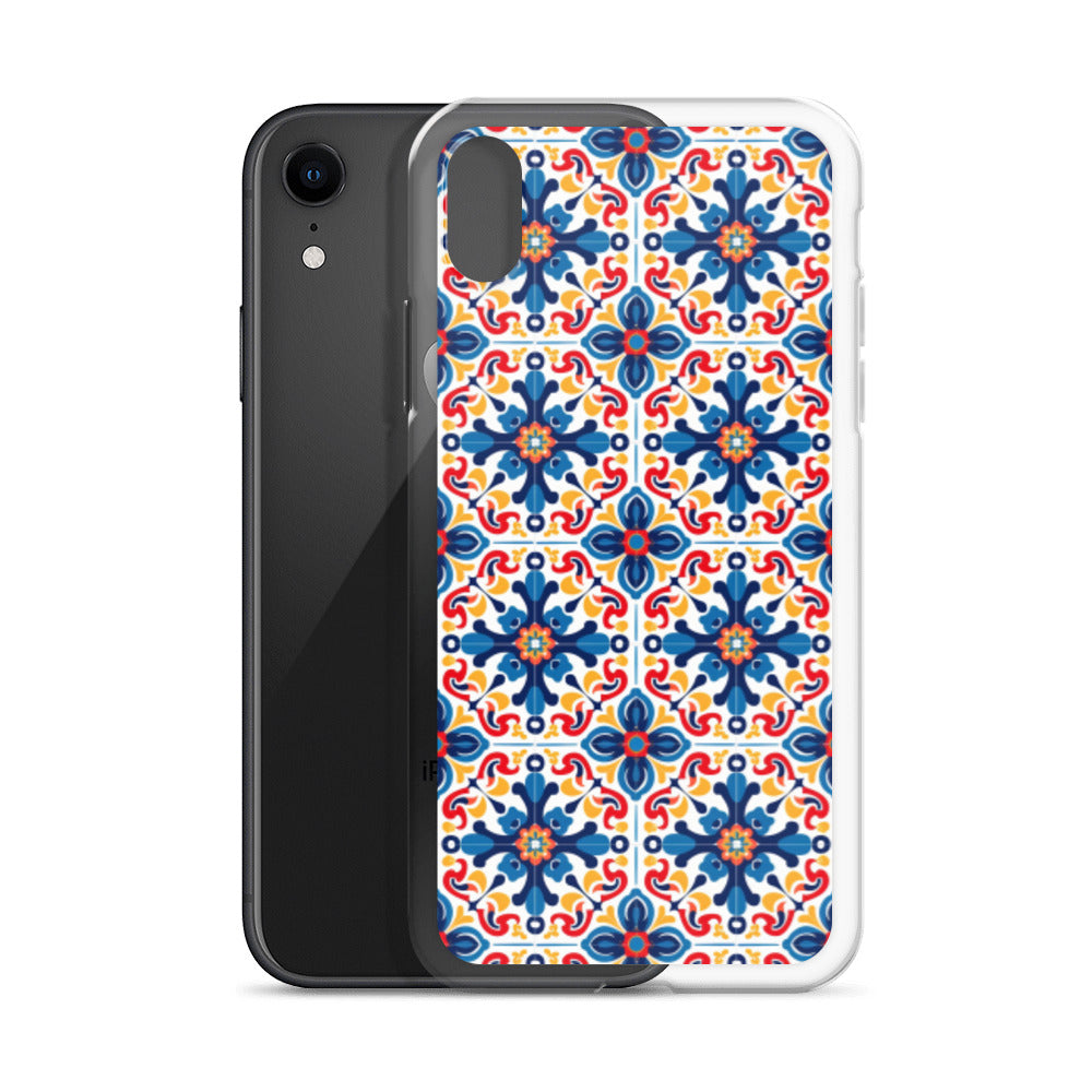iPhone Case Talavera Tiles Blue and Red