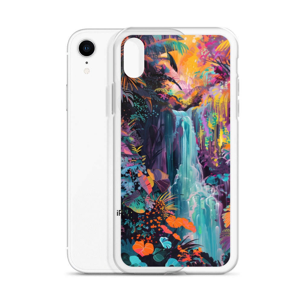 iPhone Case Vibrant Tropical Jungle Waterfall