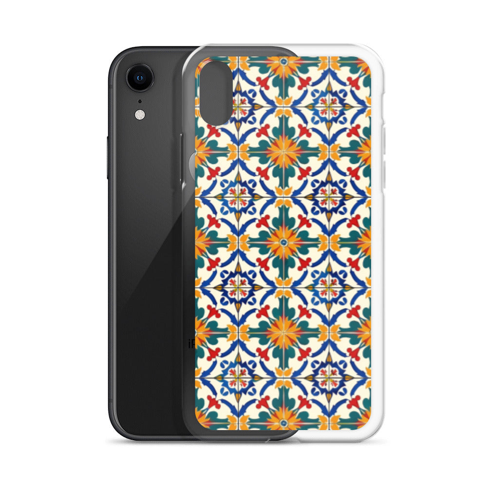 iPhone Case Colorful Yellow & Green Mediterranean Tiles