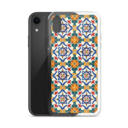 iPhone Case Colorful Yellow & Green Mediterranean Tiles