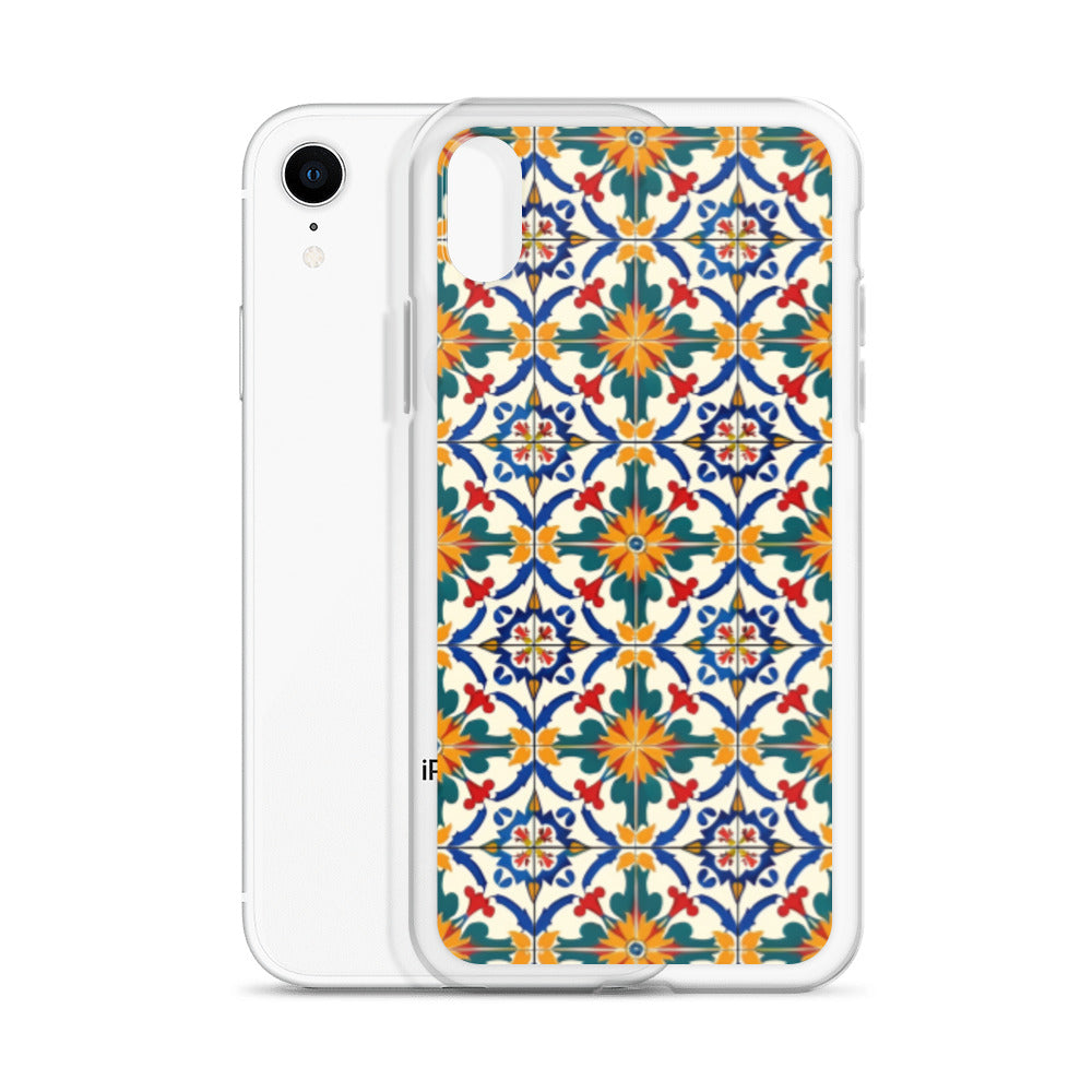 iPhone Case Colorful Yellow & Green Mediterranean Tiles