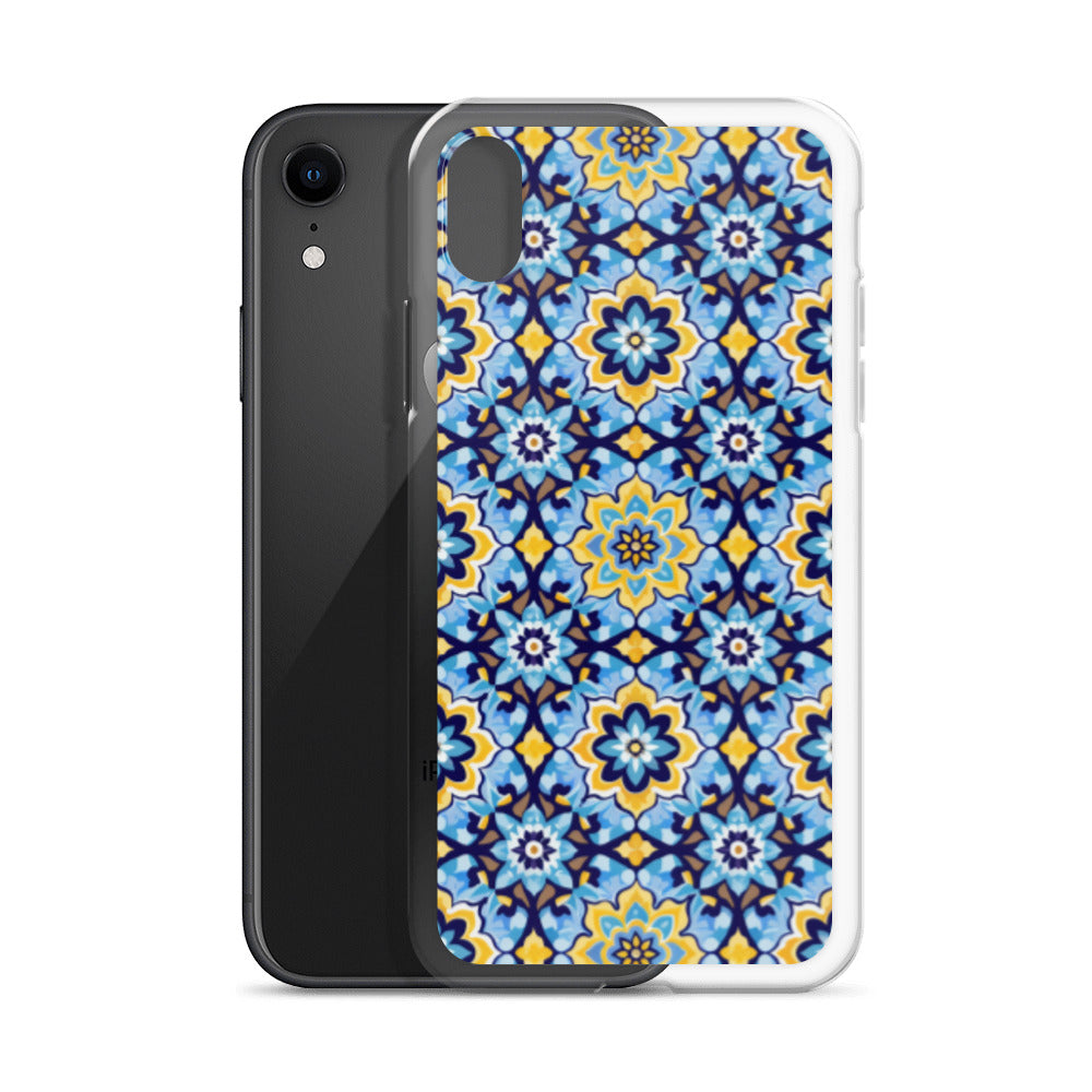 iPhone Case Kashi Tiles Yellow & Light Blue