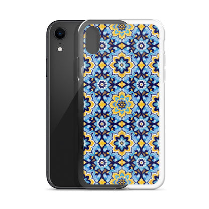 iPhone Case Kashi Tiles Yellow & Light Blue