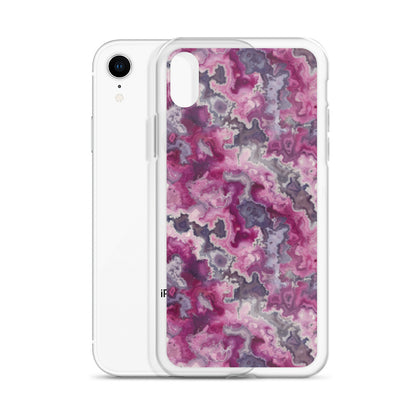 iPhone Case Pink Moss Agate Pattern
