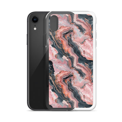 iPhone Case Pink Picasso Marble Pattern
